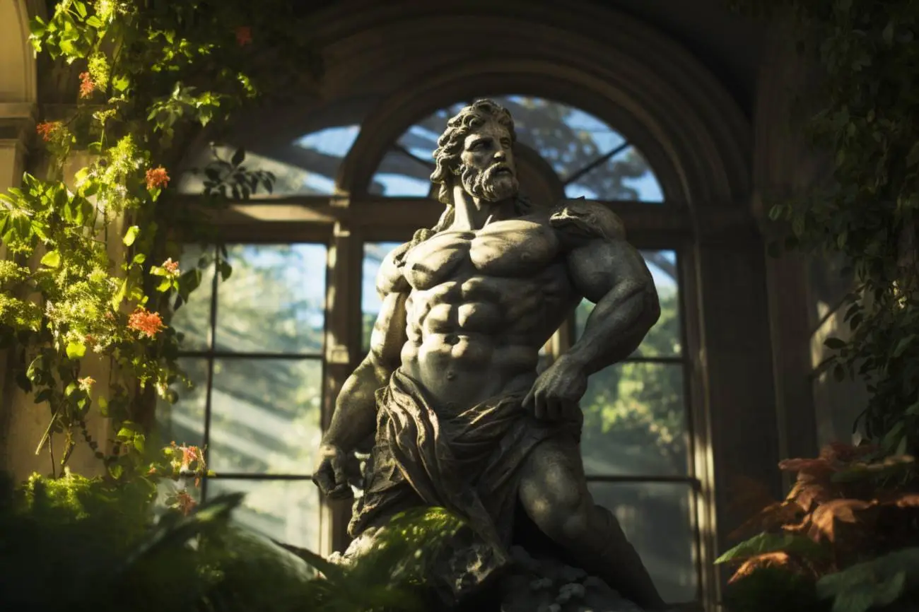 Herkules skulptur: eine meisterleistung der antiken kunst